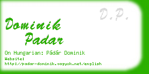 dominik padar business card
