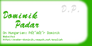 dominik padar business card